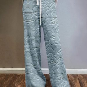 Women's Trousers Wide Leg Pants Daily Going Out Casual 3D Printing Spring/Fall Pants, JustFashionNow Pants, color:Light Blue|size:4XL,