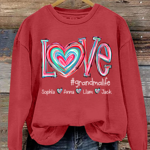 Love Grandma Life Casual Sweatshirt, Hoodies&Sweatshirts, Lilicloth.com
