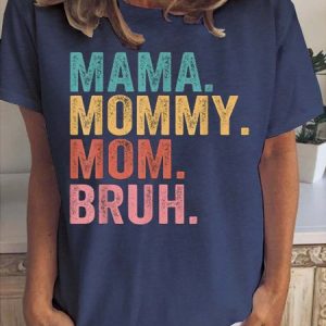 Mama Mommy Mom Bruh Women's Short Sleeve T-Shirt, T-shirts, Lilicloth.com
