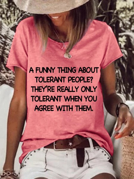 Lilicloth X Yuna A Funny Thing About Tolerant People Women's T-Shirt, T-shirts, Lilicloth.com