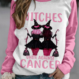 Women's Crew Neck Halloween Casual Spring/Fall Long Sleeve Sweatshirt, JustFashionNow Sweatshirts & Hoodies, color:Pink|size:4XL,