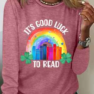 It's Good Luck To Read Shirt, St Casual Long Sleeve Shirt, Long sleeves, Lilicloth.com