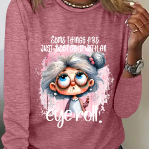 Some Things Are Said With An Eye Roll Casual Long Sleeve Shirt, Long sleeves, Lilicloth.com