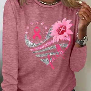 Breast Cancer Bundle In October We Wear Pink Casual Long Sleeve Shirt, Long sleeves, Lilicloth.com