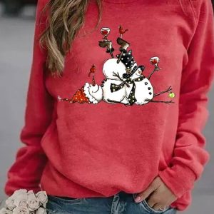 Snowman Xmas Chrismas Wine Scarf Hat Gift Regular Fit Sweatshirts, Hoodies&Sweatshirts, Lilicloth.com