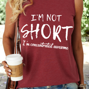Women's funny I'm Not Short I'm Concentrated Awesome Crew Neck Tank Top, Tank Tops, Lilicloth.com