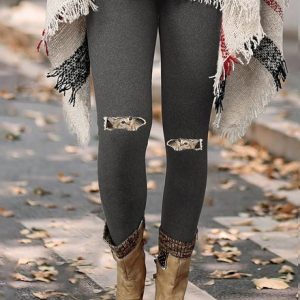 Women Funny Cat Simple Regular Fit Leggings, Leggings, Lilicloth.com