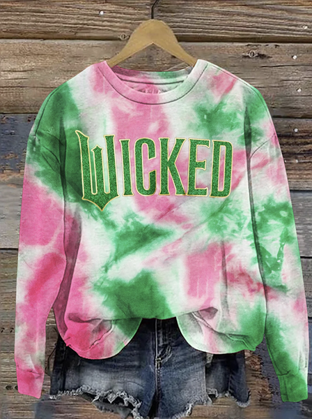 Witch movie tie dye pattern round neck sweatshirt, Hoodies&Sweatshirts, Lilicloth.com