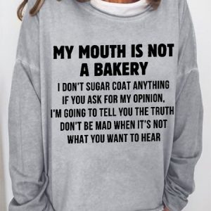 Women's Crew Neck Text Letters Simple Spring/Fall Cotton-Blend Long Sleeve Sweatshirt, JustFashionNow Sweatshirts & Hoodies, color:Gray|size:3XL,