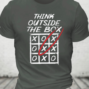 Think Outside The Box Cotton T-Shirt, T-shirts, Lilicloth.com