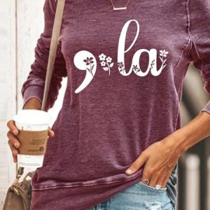Custom Comma-la Flowers Casual Sweatshirt, Hoodies&Sweatshirts, Lilicloth.com