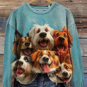 Fun and cute puppy art Sweatshirt, Hoodies&Sweatshirts, Lilicloth.com