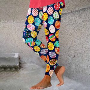 Women's Geometric Casual All Season Long Leggings, JustFashionNow Leggings, color:Dark Blue|size:4XL,
