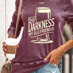 Hello Darkness My Old Friend Casual Sweatshirt, Hoodies&Sweatshirts, Lilicloth.com