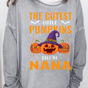 Womens Halloween Pumnkin Crew Neck Casual Text Letters Sweatshirt, Hoodies&Sweatshirts, Lilicloth.com