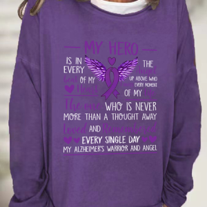 My Hero Alzheimer's Awareness Casual Sweatshirt, Hoodies&Sweatshirts, Lilicloth.com