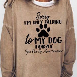 Women's Dog Lover Casual Letter Sweatshirt, Hoodies&Sweatshirts, Lilicloth.com