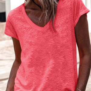 Women's Casual V-Neck Shirt, T-shirts, Lilicloth.com
