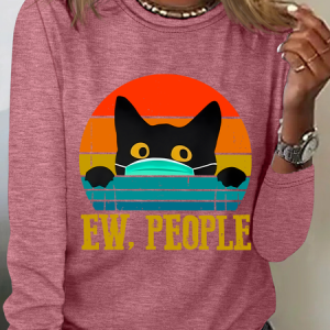 Ew，People Casual Long Sleeve Shirt, Long sleeves, Lilicloth.com