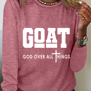 Goat God Over All Things Casual Long Sleeve Shirt, Long sleeves, Lilicloth.com