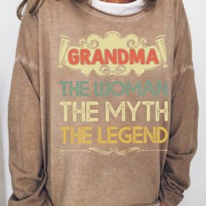 Grandma Women`s Loose Casual Sweatshirt, Hoodies&Sweatshirts, Lilicloth.com