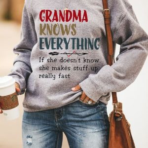 Grandma Knows Everything Women's Sweatshirt, Hoodies&Sweatshirts, Lilicloth.com