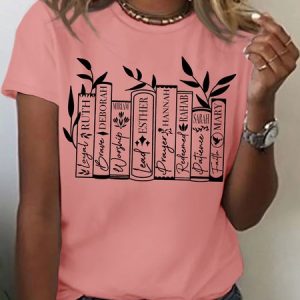 Women's Religious Bible Funny Graphic Printing, T-shirts, Lilicloth.com