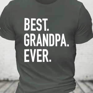 Best Grandpa Ever Cotton T-Shirt, T-shirts, Lilicloth.com