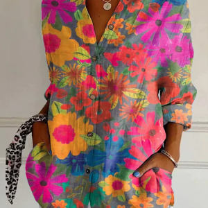 Casual Floral Print Blouse, Blouses, Lilicloth.com