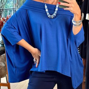 Off the Shoulder Long Sleeve Top Casual Pullover, women Blouses & Shirts, ChicMe catalog
