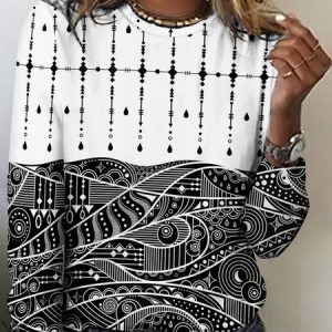 Regular Fit Casual Cotton T-Shirt, Long sleeves, Lilicloth.com