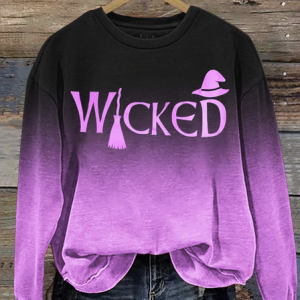 Crew Neck Cotton Casual Halloween Sweatshirt, Hoodies&Sweatshirts, Lilicloth.com