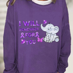 I Will Remember For You Alzheimer's Awareness Casual Sweatshirt, Hoodies&Sweatshirts, Lilicloth.com
