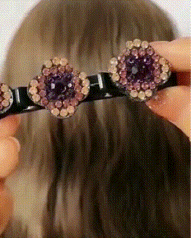 1pc Crystal Floral Pattern Braided Hairpin, women Hair, ChicMe catalog