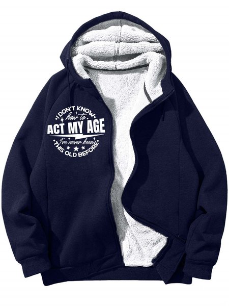 Men’s I Don’t Know How To Act My Age I’ve Never Been This Old Before Hoodie Loose Casual Text Letters Sweatshirt, Hoodies&Sweatshirts, Lilicloth.com