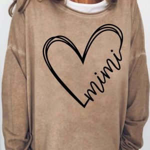 Women's Mimi Heart Casual Sweatshirt, Hoodies&Sweatshirts, Lilicloth.com
