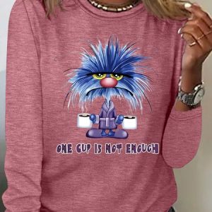 One Cuo Is Not Enouch Casual Long Sleeve Shirt, Long sleeves, Lilicloth.com