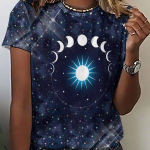 Lilicloth X Paula Moon And Star Women's T-Shirt, T-shirts, Lilicloth.com
