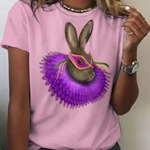 Crew Neck Casual Regular Fit T-Shirt, T-shirts, Lilicloth.com