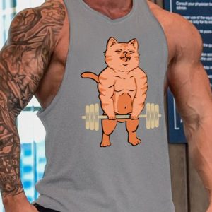 Muscle Cat Men's Loose Basics Tank Top, Tank Tops, Lilicloth.com