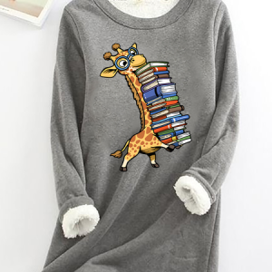 High Reader Casual Fluff Fleece Fabric Sweatshirt, Hoodies&Sweatshirts, Lilicloth.com