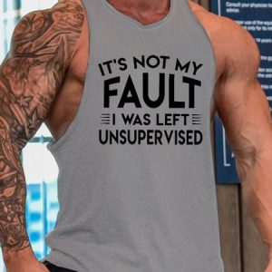 It's Not My Fault Men's, Tank Tops, Lilicloth.com