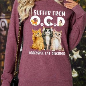 I Suffer From Ocd Obsessive Cat Disorder Women's Sweatshirt, Hoodies&Sweatshirts, Lilicloth.com