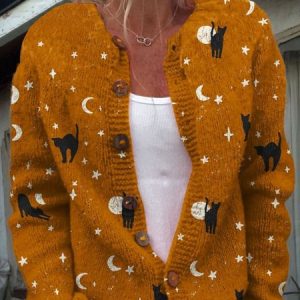 Cat Casual Cardigan, Cardigans, Lilicloth.com