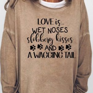 Funny Dog Lover Letter Sweatershirt, Hoodies&Sweatshirts, Lilicloth.com
