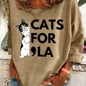 Cats For La Casual Sweatshirt, Hoodies&Sweatshirts, Lilicloth.com
