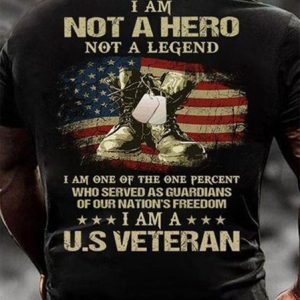 Men's Us Veteran I Am Not A Hero Not A Legend Classic T-Shirt, T-shirts, Lilicloth.com