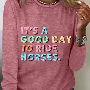 Horse Lover It's A Good Day To Ride Horses Casual Long Sleeve Shirt, Long sleeves, Lilicloth.com
