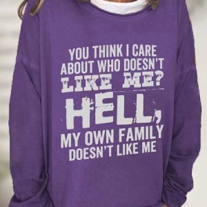 Do You Think I Care Casual Sweatshirt, Hoodies&Sweatshirts, Lilicloth.com