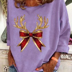 Christmas Coquette Bow Casual Sweatshirt, Hoodies&Sweatshirts, Lilicloth.com